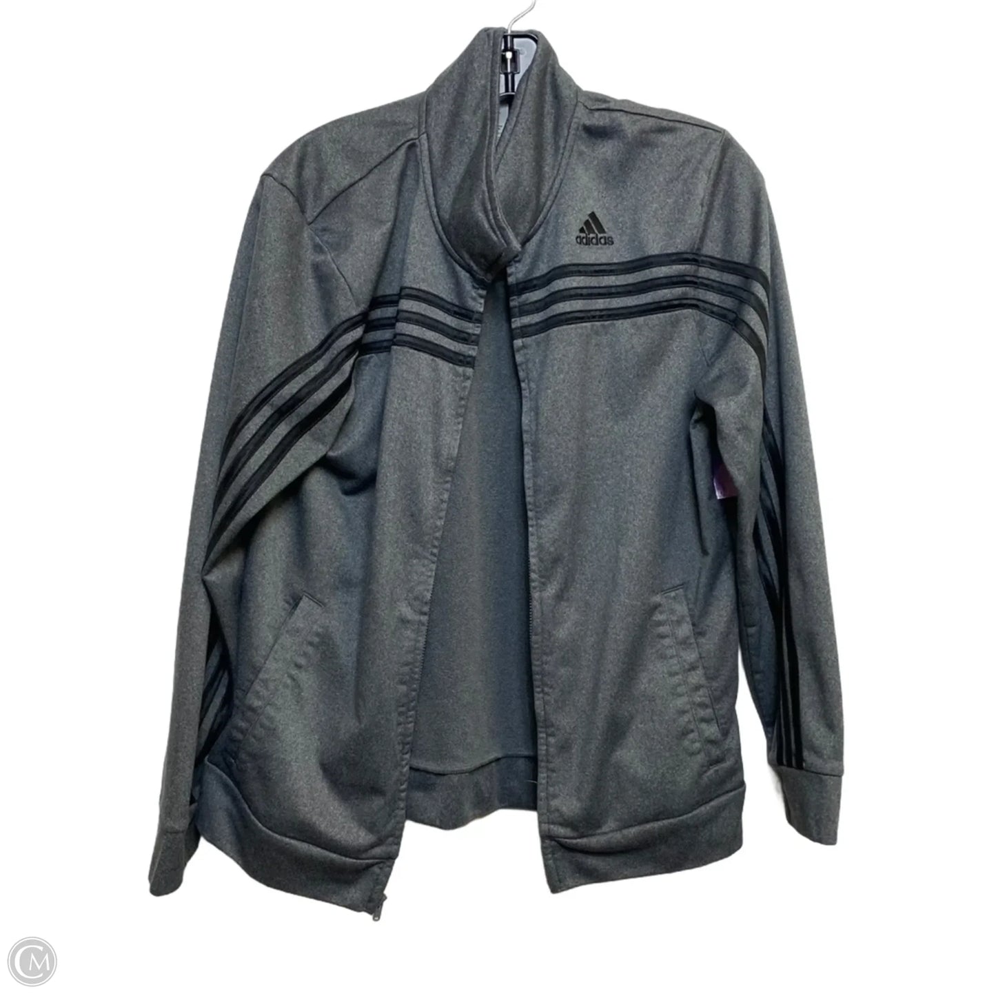 Athletic Jacket By Adidas In Grey, Size: Xl
