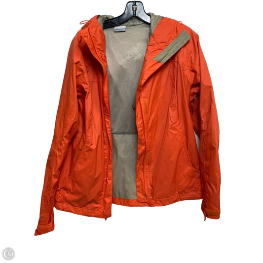 Jacket Windbreaker By Columbia In Orange, Size: M
