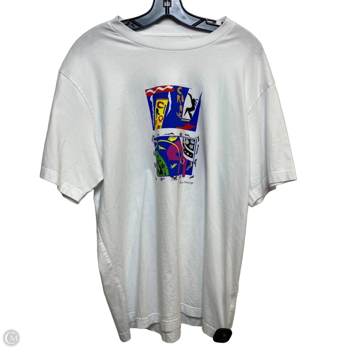 Top Short Sleeve By Clothes Mentor In White, Size: Xl