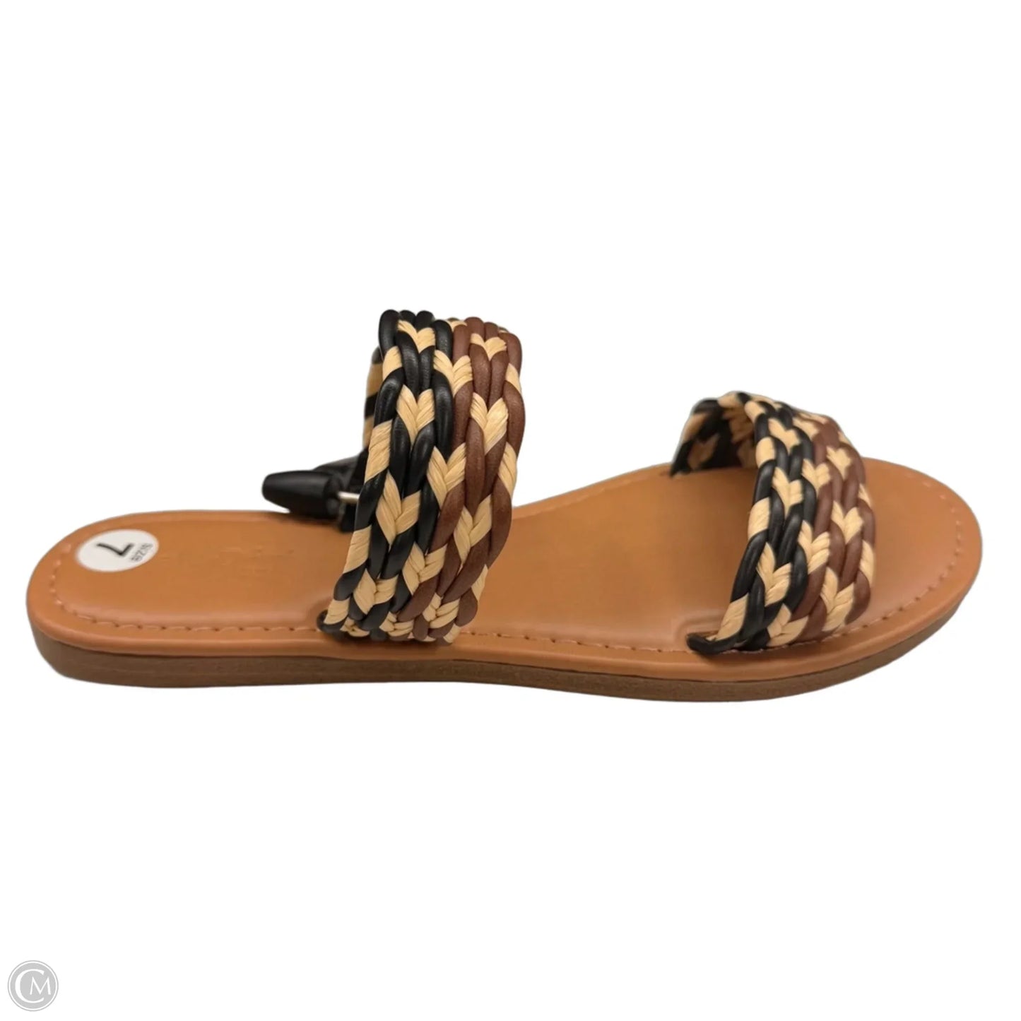 Sandals Flats By Universal Thread In Brown & Green, Size: 7