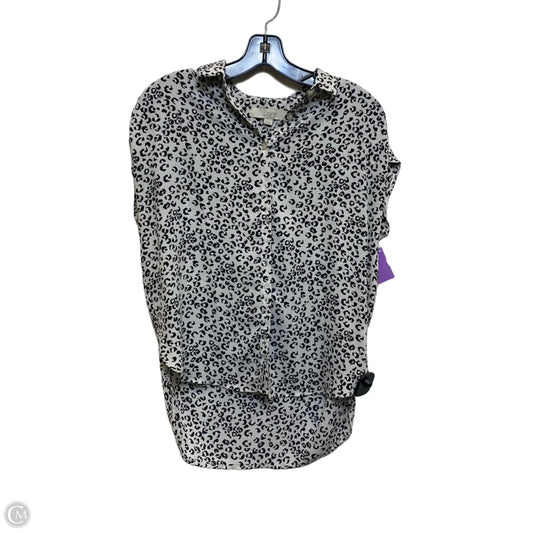 Top Sleeveless By Loft In Black & Cream, Size: Xs