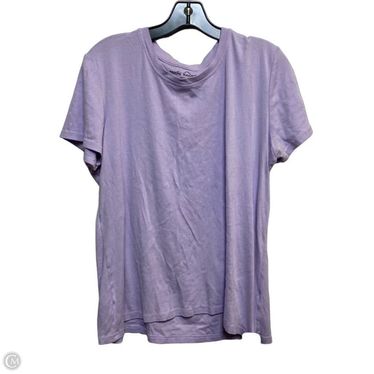 Top Short Sleeve Basic By Eddie Bauer In Purple, Size: 1x