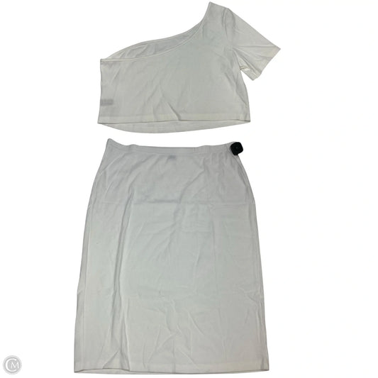 Skirt Set 2pc By Shein In White, Size: 3x