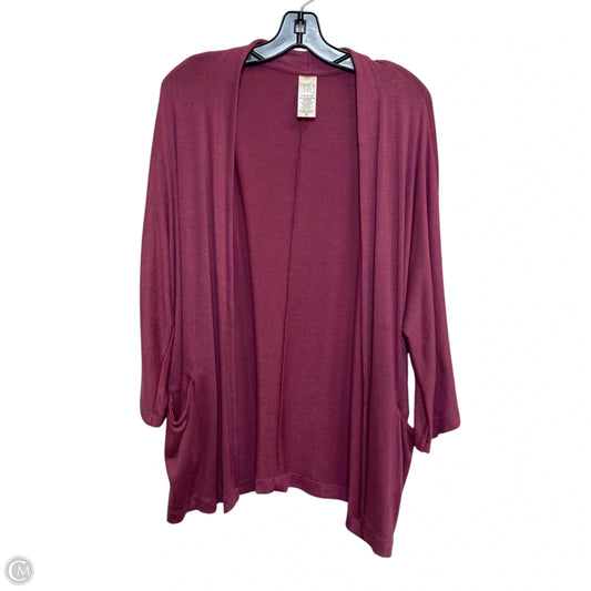 Sweater Cardigan By Time And Tru In Pink, Size: L
