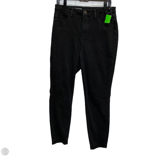 Jeans Straight By Talbots In Black Denim, Size: 10