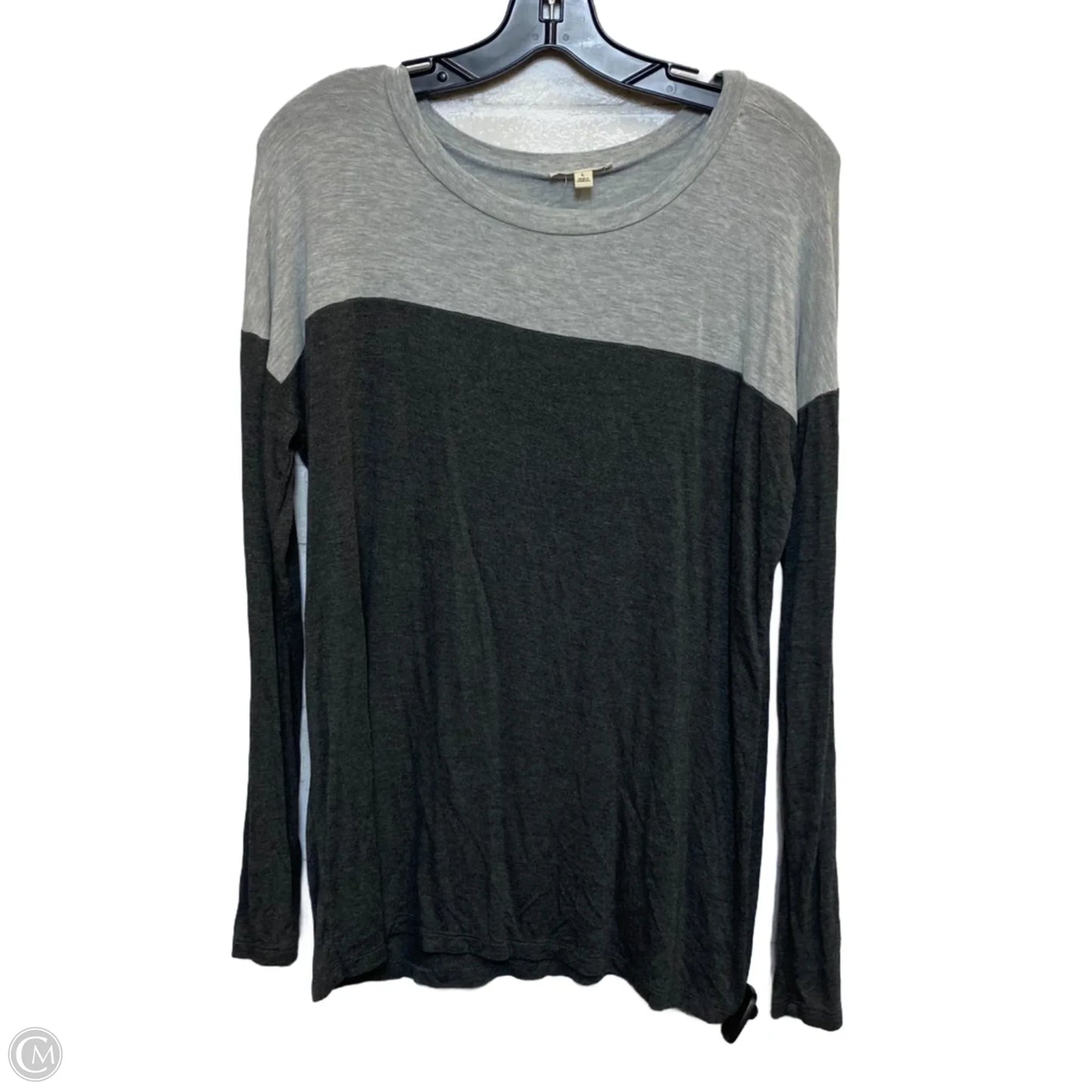 Top Long Sleeve By Zenana Outfitters In Grey, Size: L