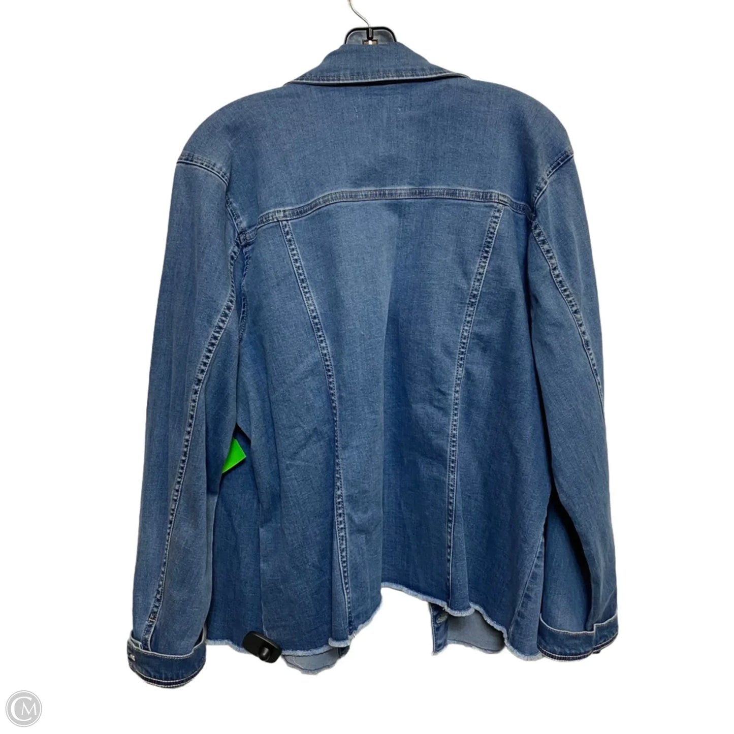 Top Long Sleeve By Not Your Daughters Jeans In Blue Denim, Size: 1x