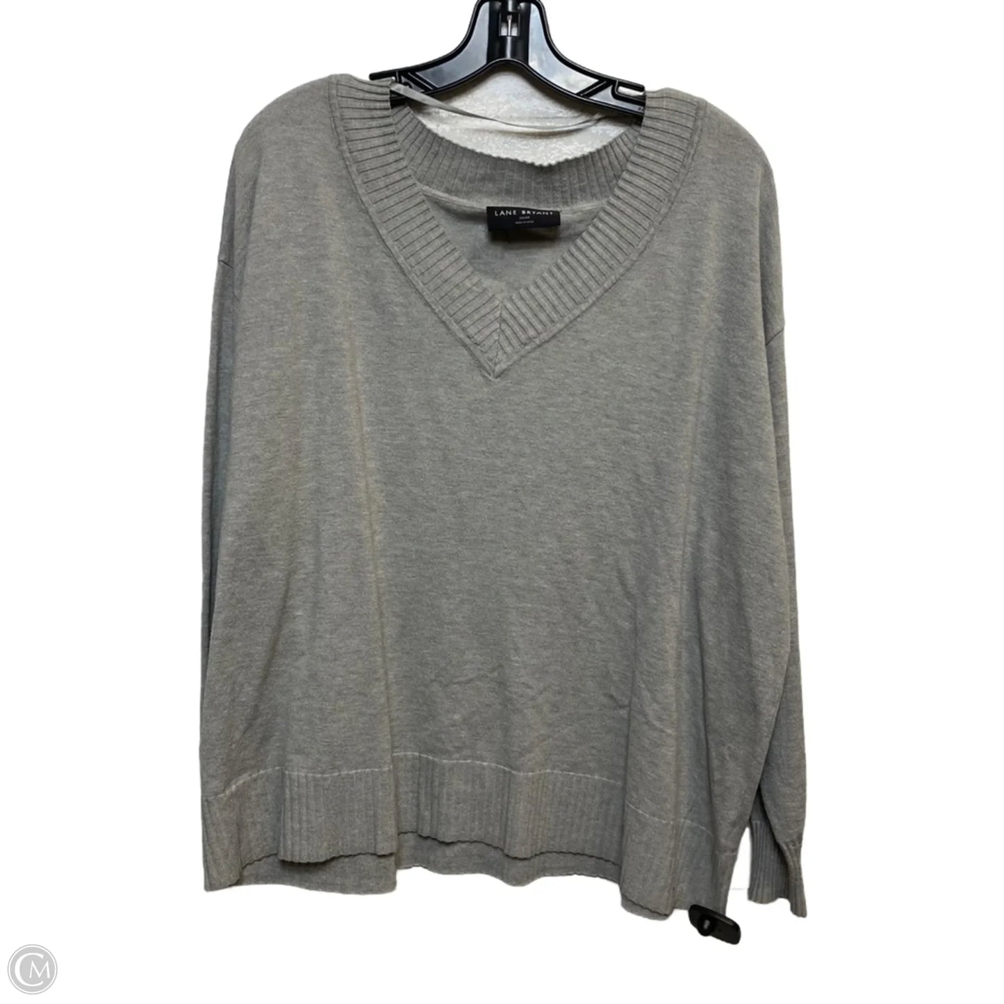 Sweater By Lane Bryant In Grey, Size: 3x