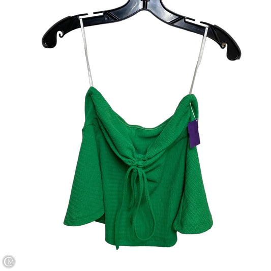Top Sleeveless By Shein In Green, Size: M