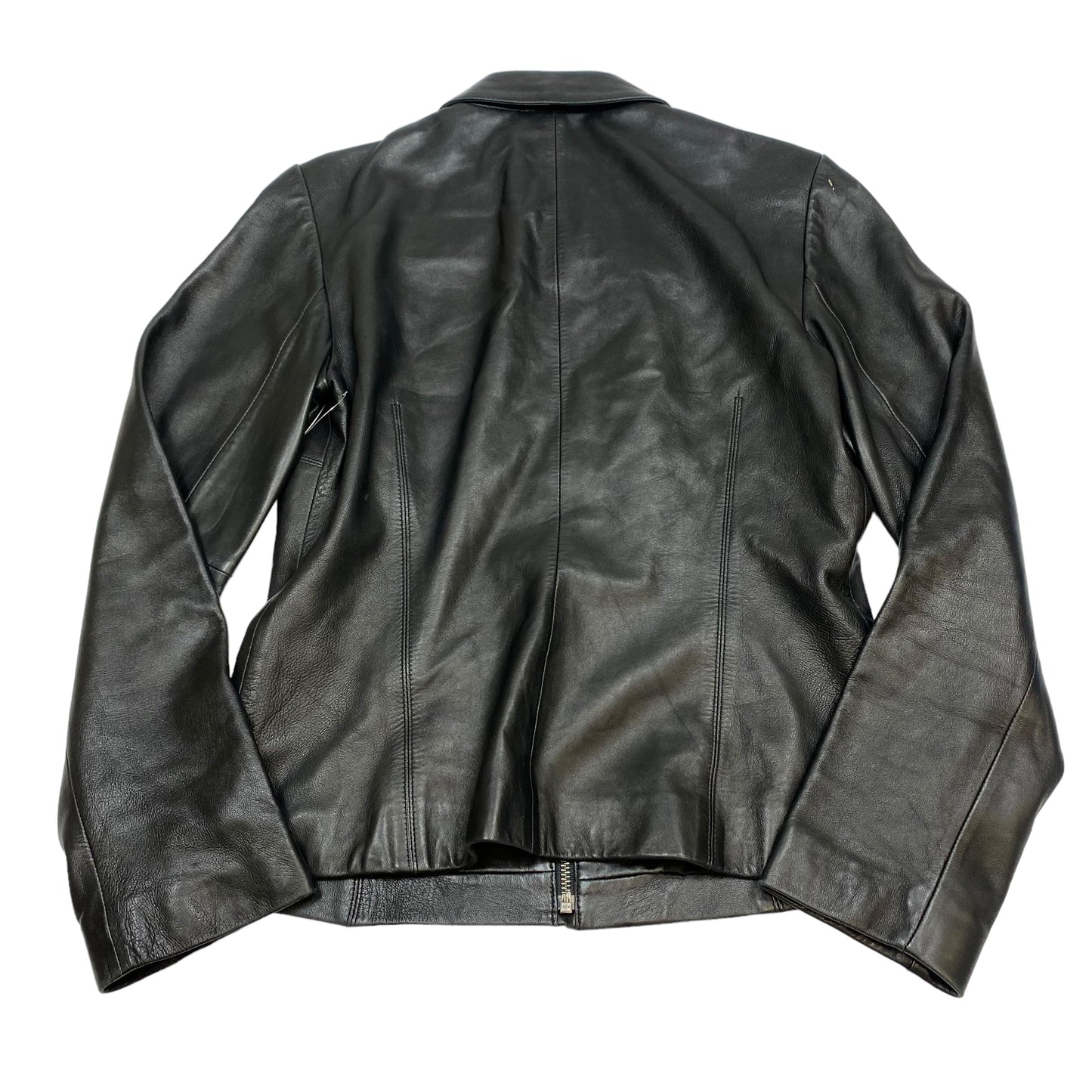 Jacket Leather By Ann Taylor In Black, Size: M