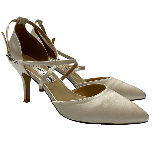 Cream Shoes Heels Stiletto Elegantpark, Size 9