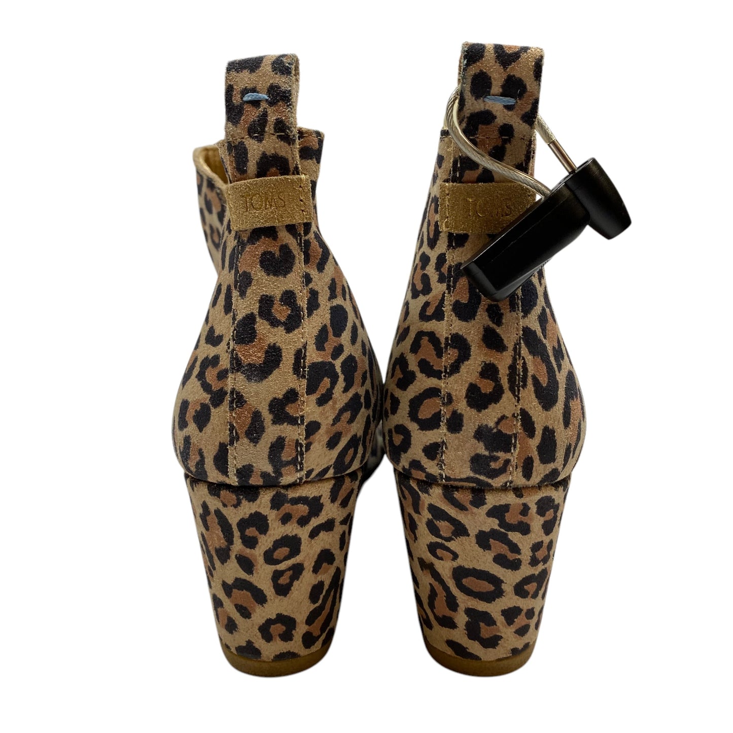 Boots Ankle Heels By Toms In Animal Print, Size: 9.5