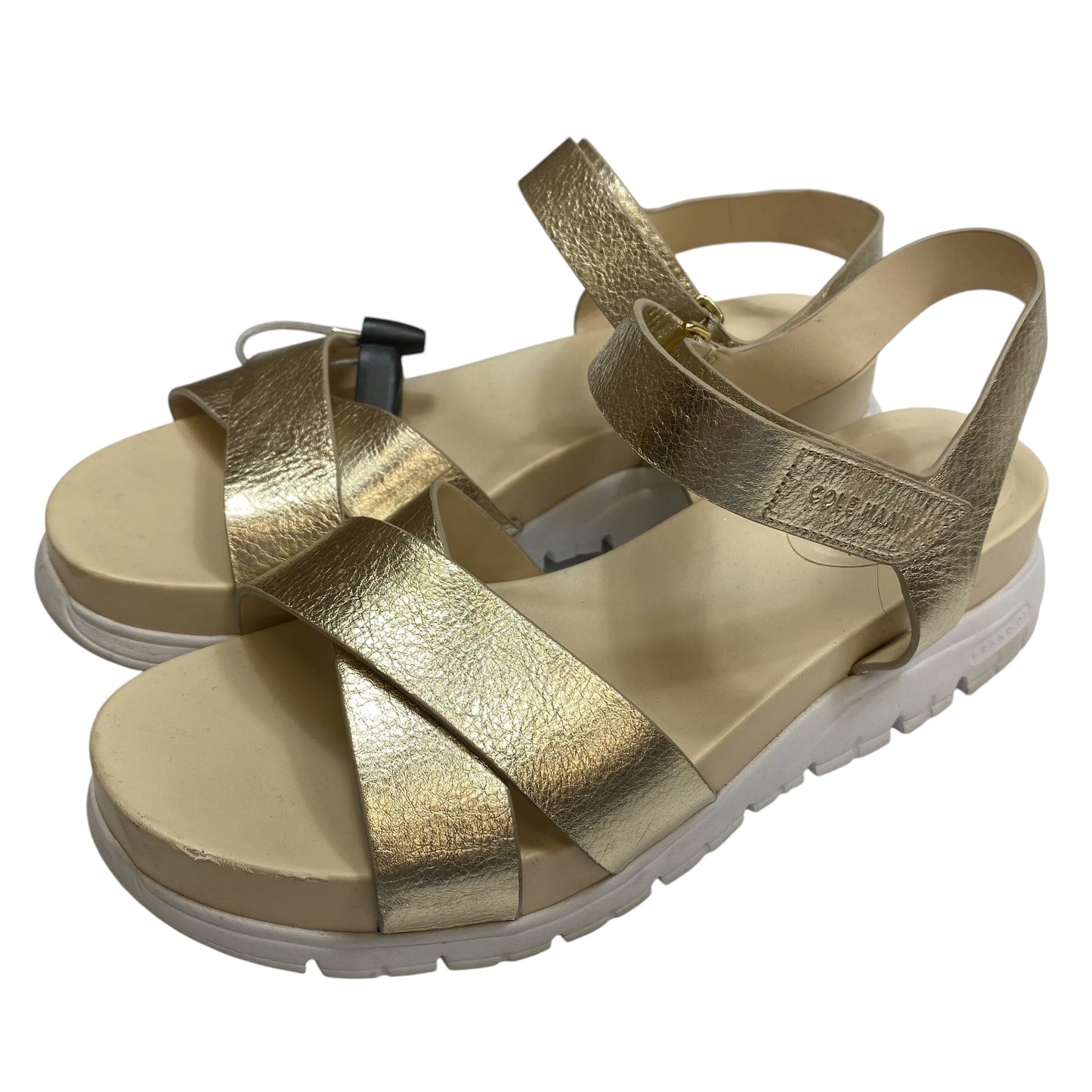 Sandals Designer By Cole-haan In Gold, Size: 10