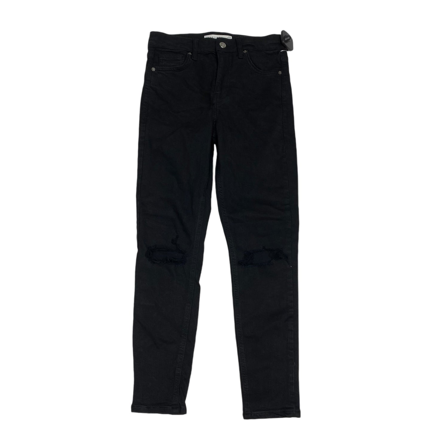 Jeans Skinny By Topshop In Black Denim, Size: 2