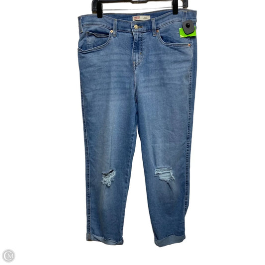 Jeans Boyfriend By Levis In Blue Denim, Size: 10