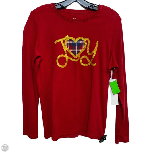 Top Long Sleeve By Kim Rogers In Red, Size: Mp