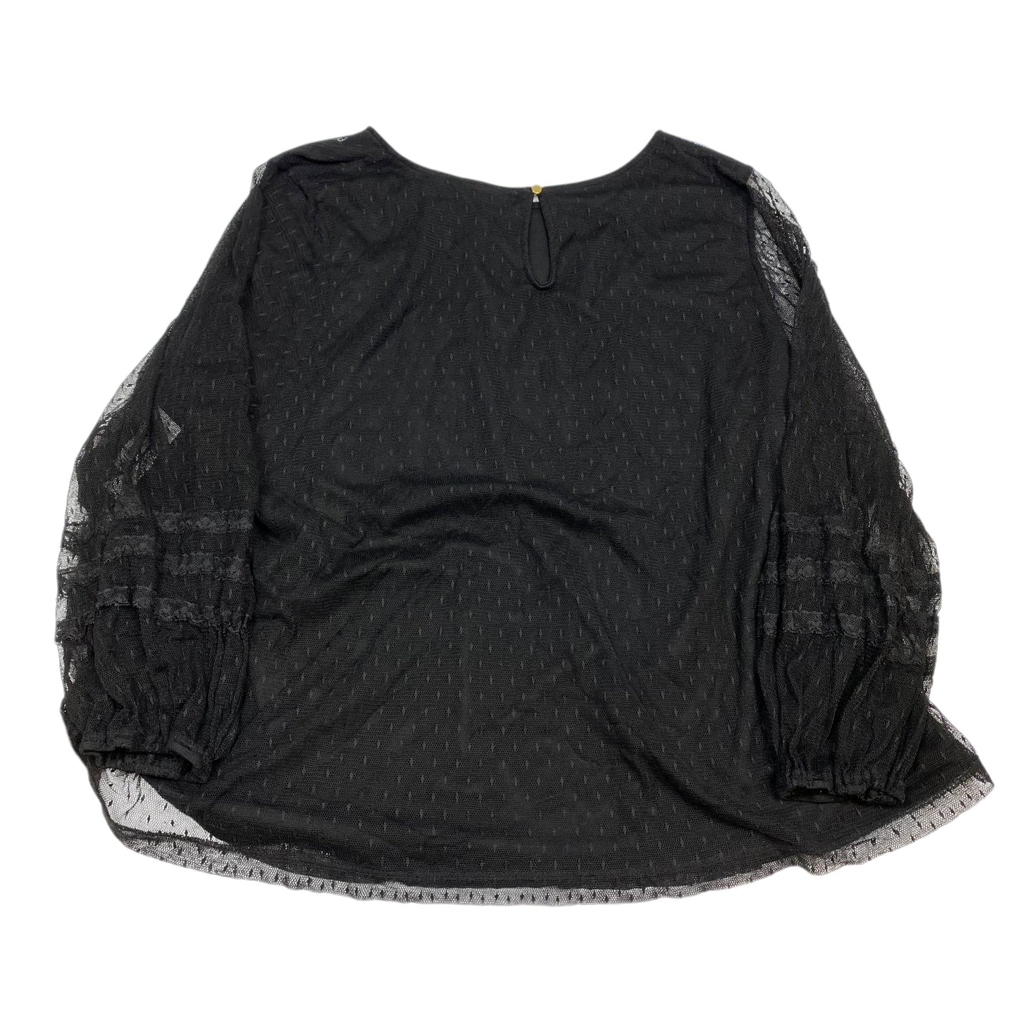 Top Long Sleeve By Ava & Viv In Black, Size: 4x