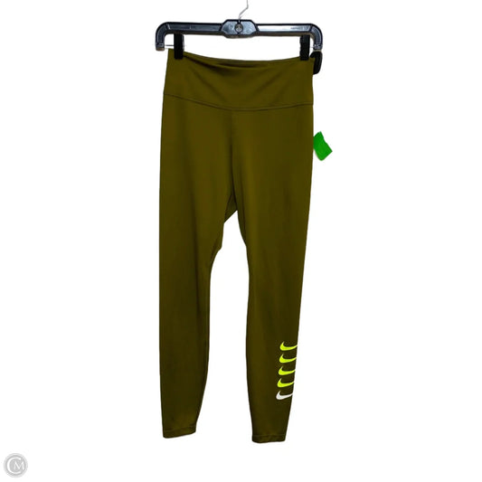 Athletic Leggings By Nike Apparel In Green, Size: S