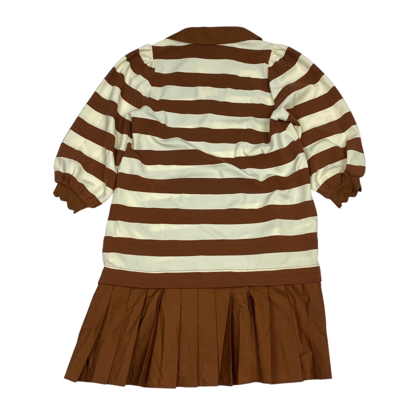 Dress Casual Short By Entro In Brown & Cream, Size: S