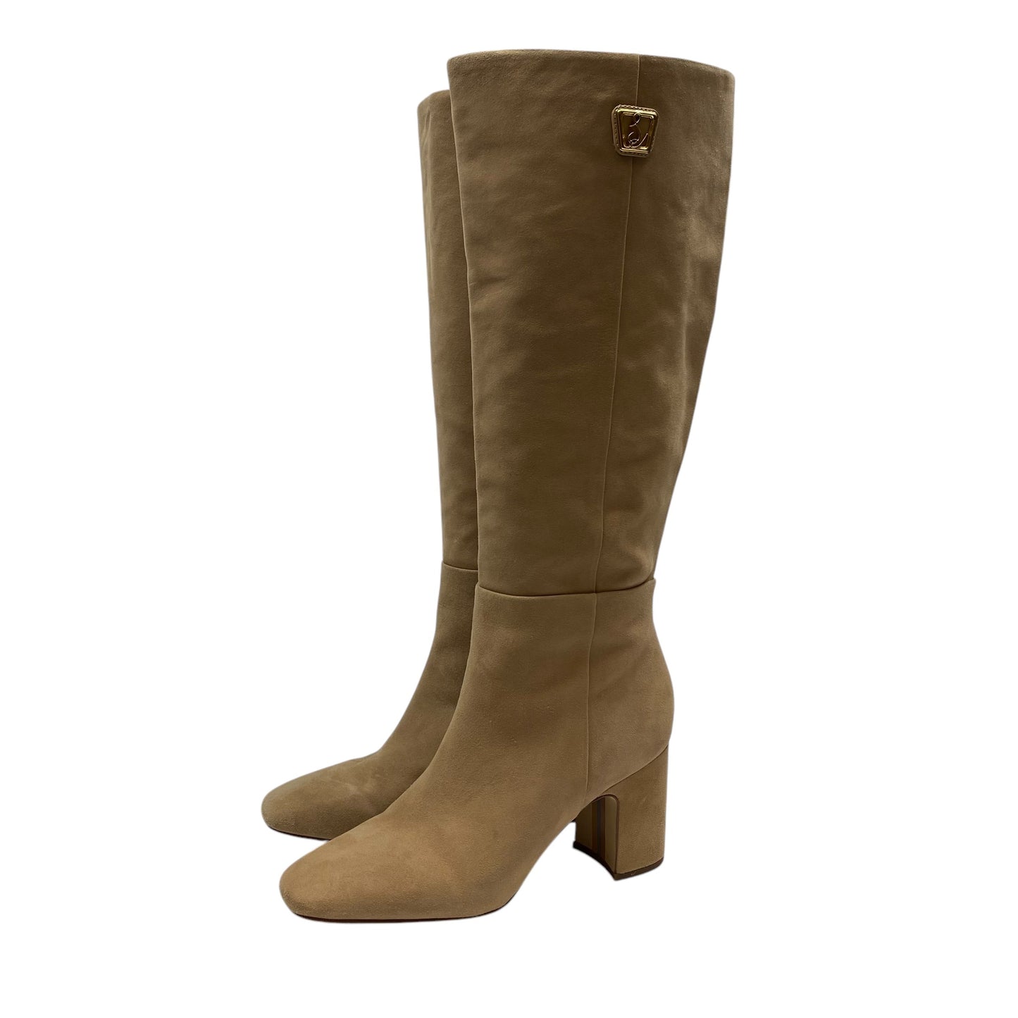 Boots Knee Heels By Sam Edelman In Tan, Size: 9.5