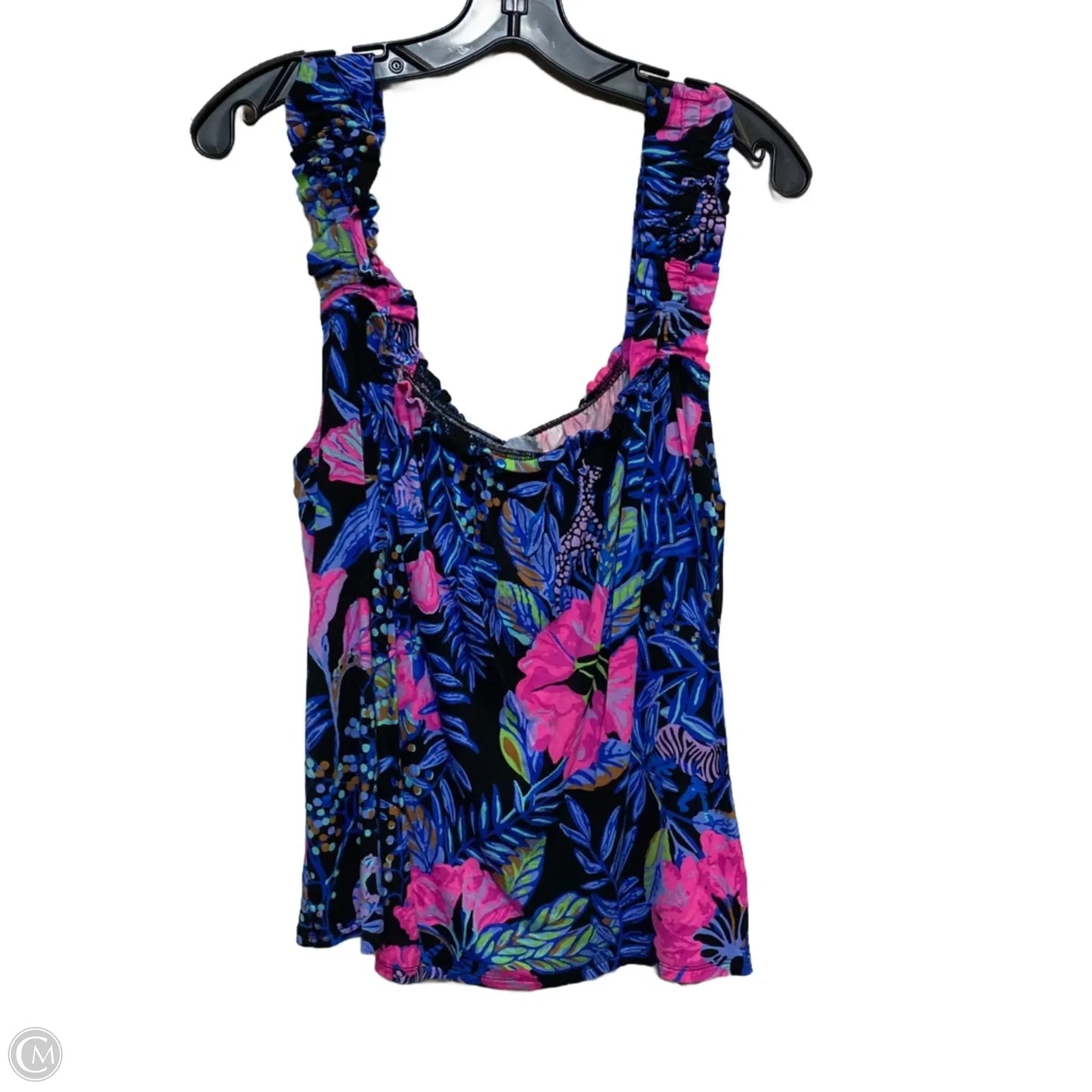 Top Sleeveless Designer By Lilly Pulitzer In Blue, Size: Xl