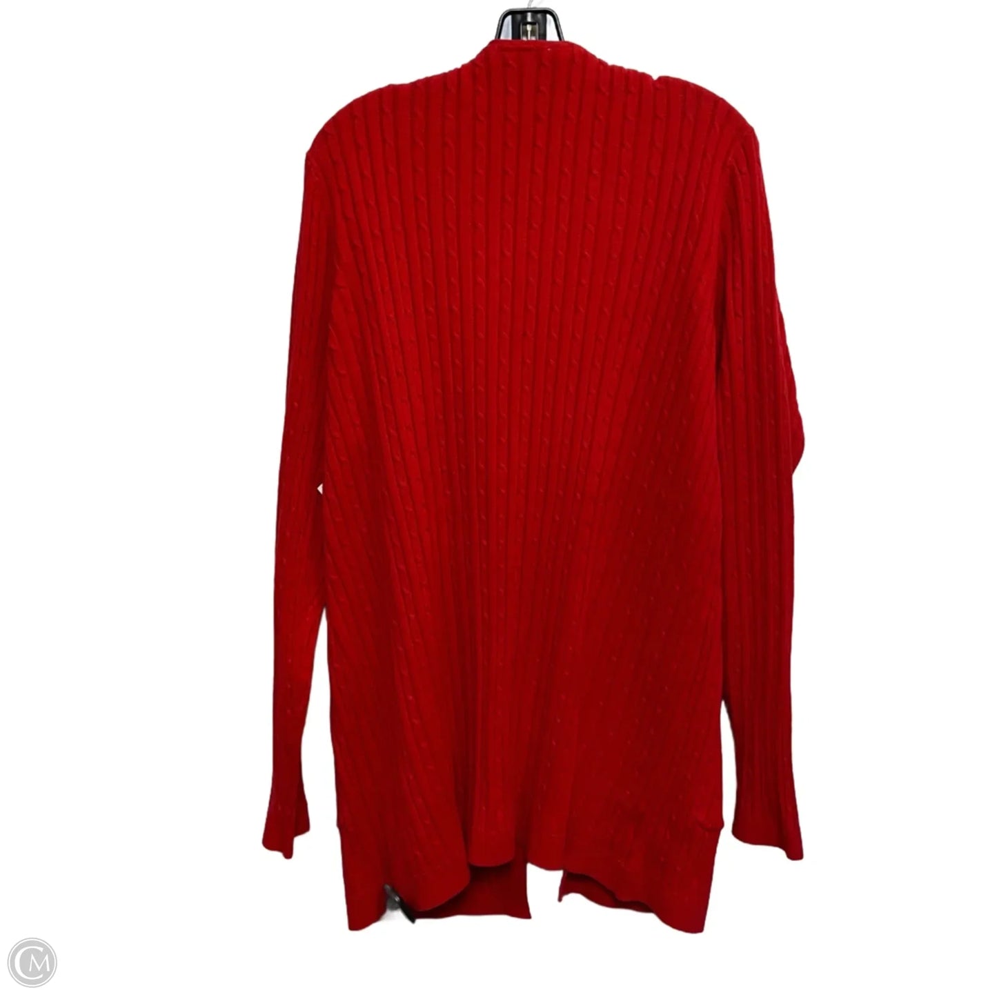 Sweater Cardigan By Kim Rogers In Red, Size: Xl