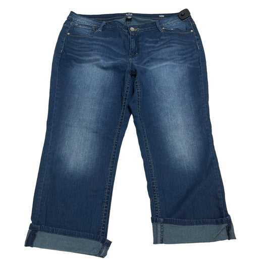 Blue Denim Jeans Cropped Ana, Size 18w