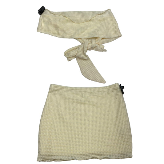 Cream Skirt Set 2pc Shein, Size M