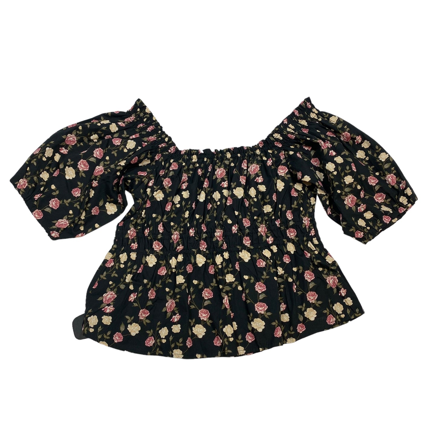 Top Short Sleeve By Celebrity Pink In Black, Size: L