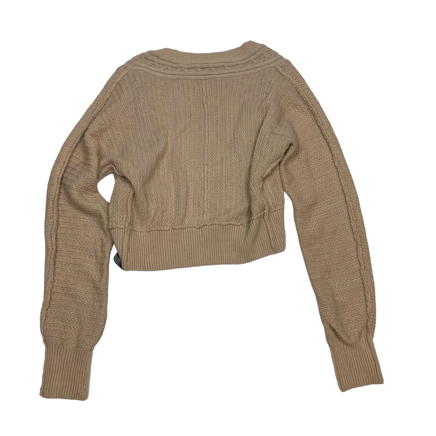 Sweater Cardigan By Free People In Tan, Size: Xs