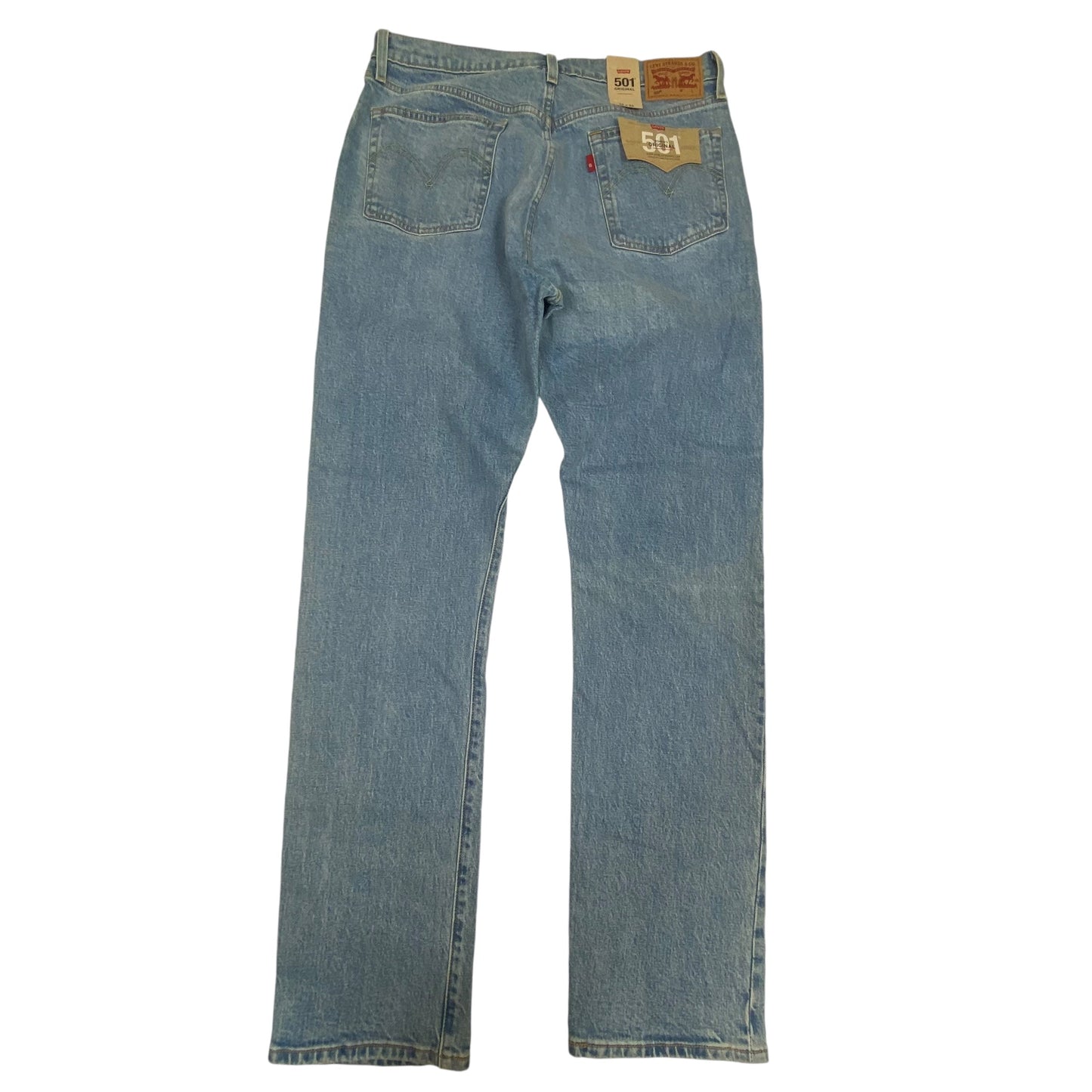 Jeans Straight By Levis In Blue Denim, Size: 14