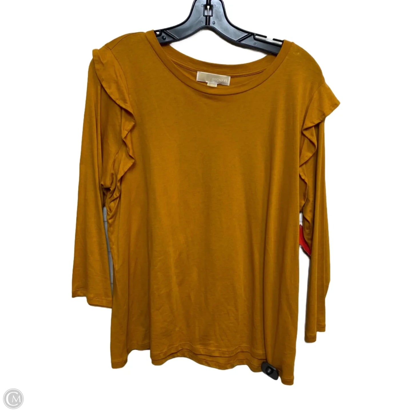 Top 3/4 Sleeve By Michael By Michael Kors In Orange, Size: Xl