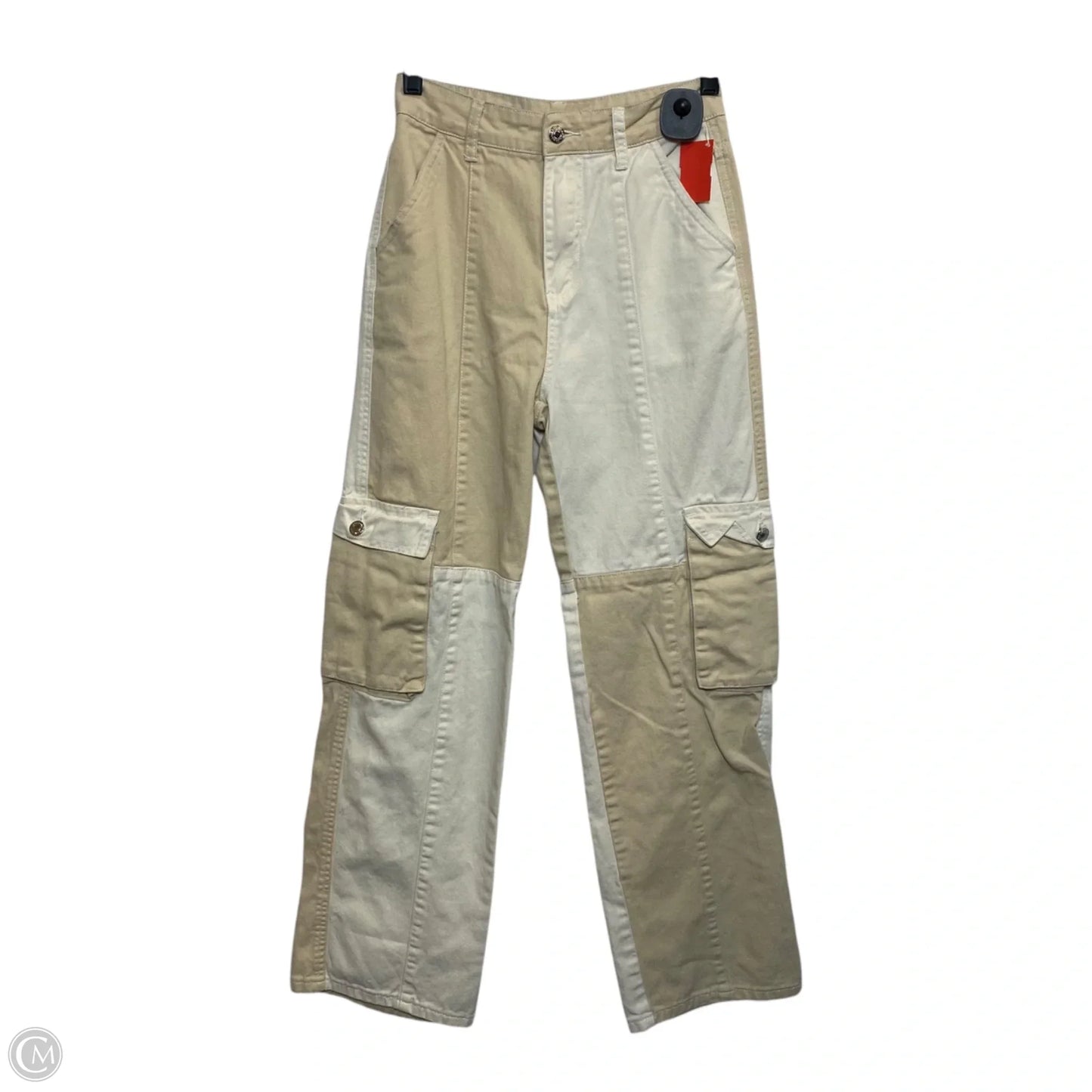 Jeans Wide Leg By Shein In Cream Denim, Size: Xs