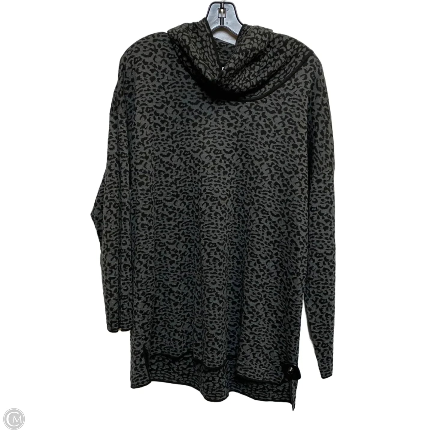 Sweater By Calvin Klein In Black & Grey, Size: Xl