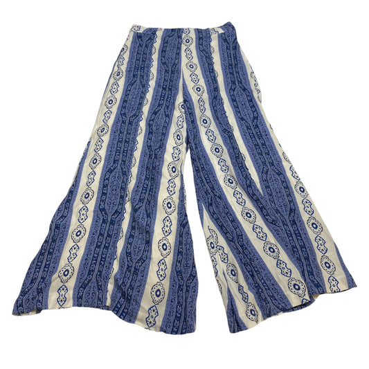 Pants Wide Leg By Anthropologie In Blue & White, Size: 2