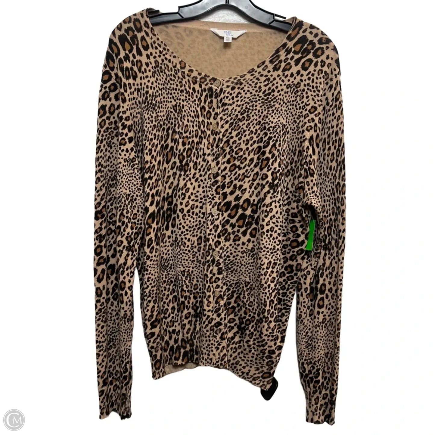 Top Long Sleeve By Time And Tru In Brown, Size: Xxl