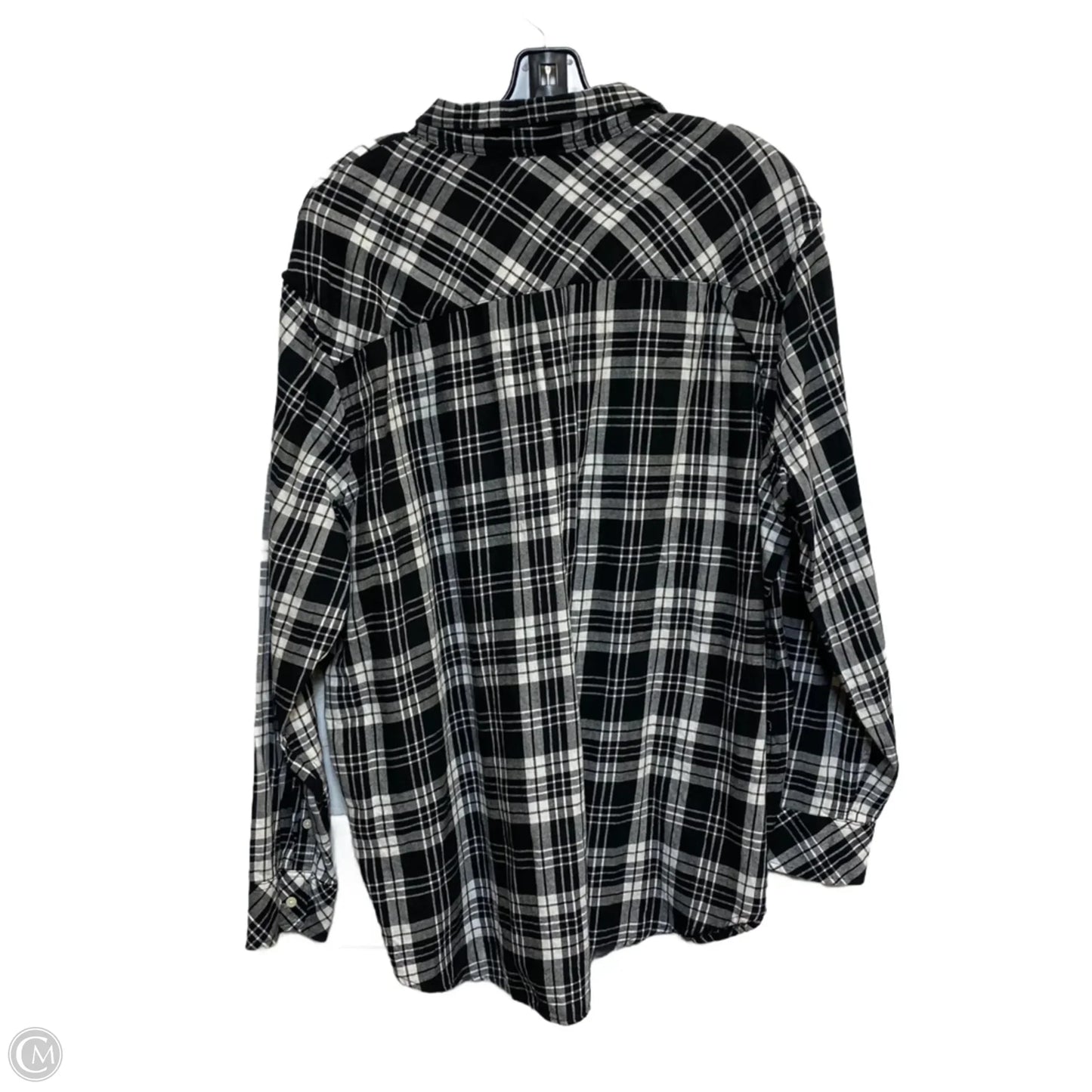 Top Long Sleeve By Gap In Black & White, Size: Xxl