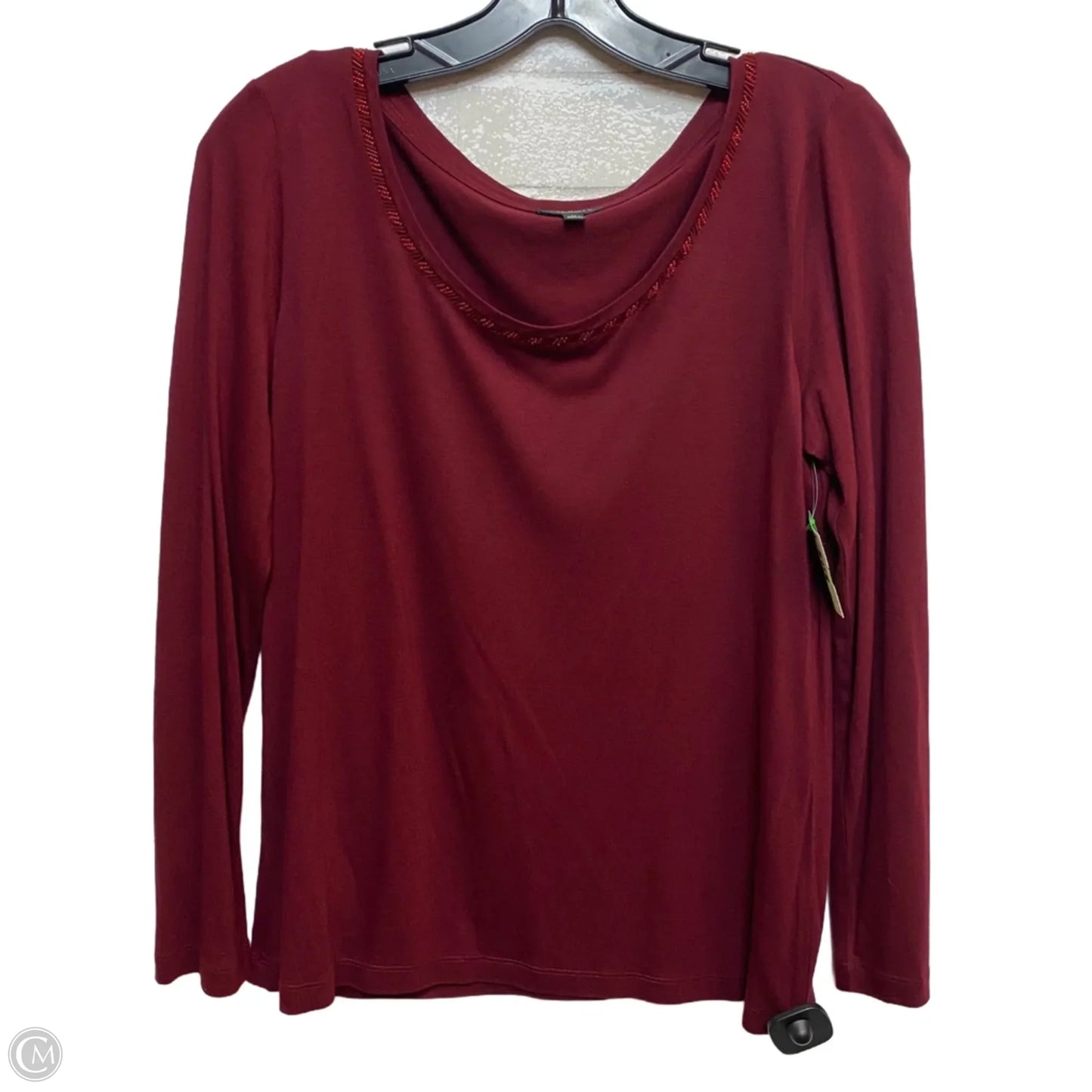 Top Long Sleeve By Talbots In Red, Size: Mp