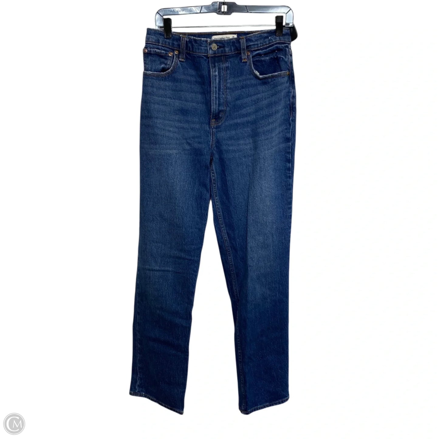 Jeans Straight By Abercrombie And Fitch In Blue Denim, Size: 6