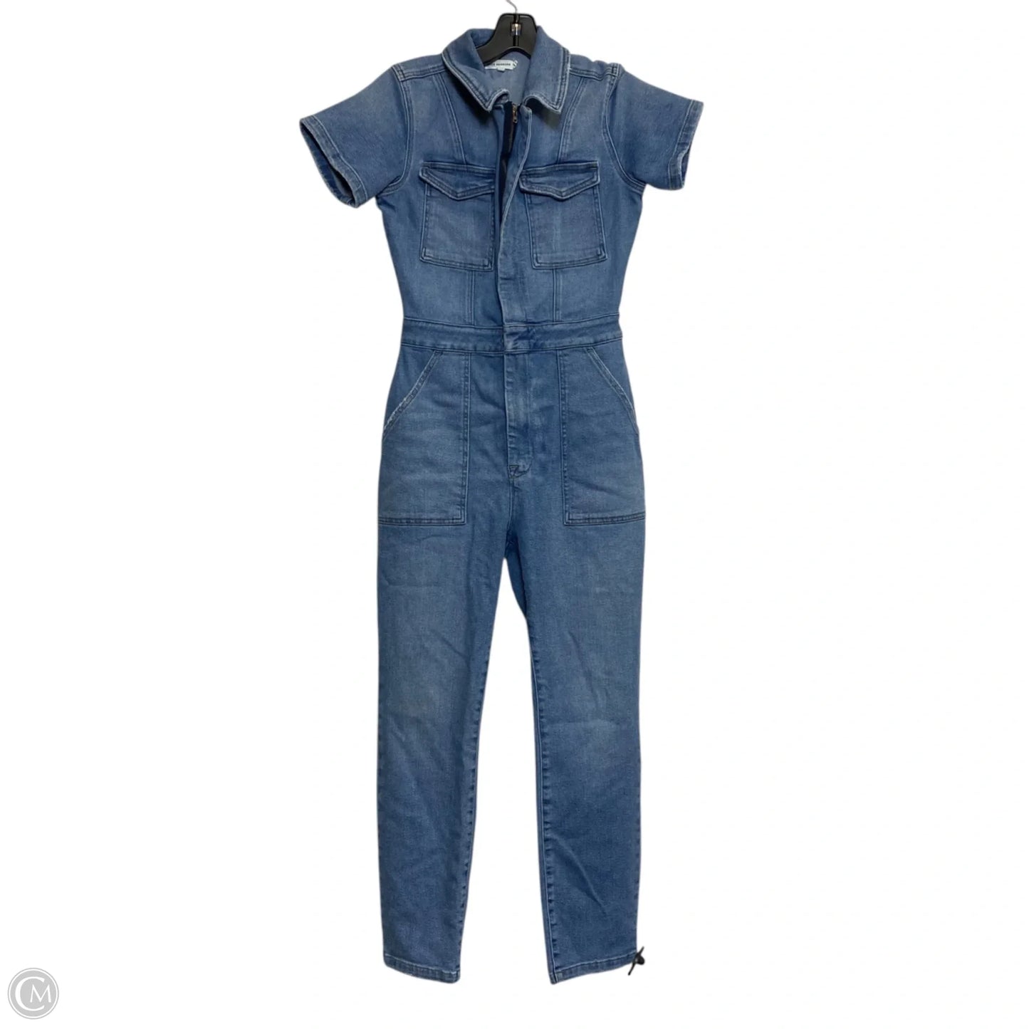 Jumpsuit Designer By Good American In Blue Denim, Size: Xs