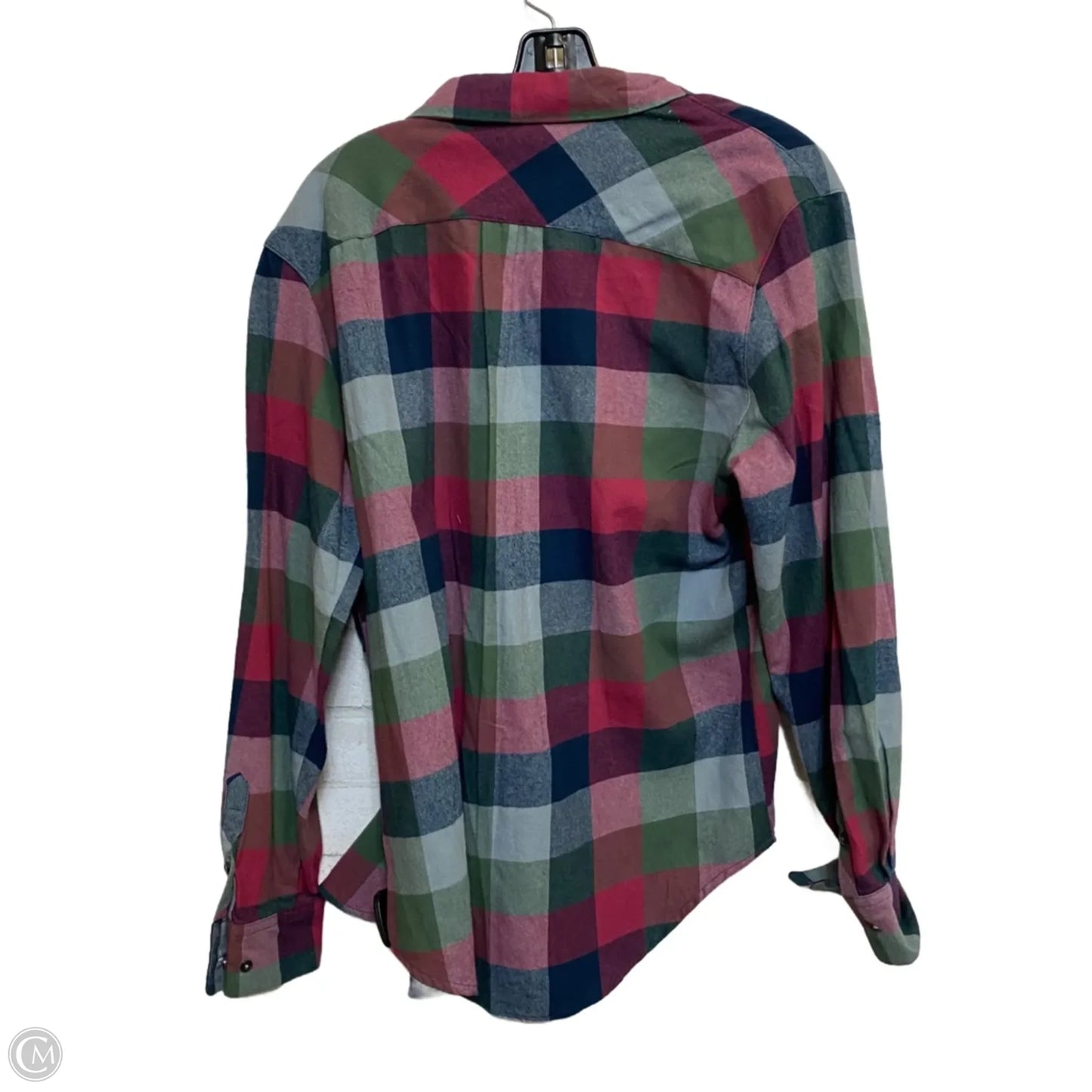 Top Long Sleeve By Zac And Rachel In Green & Red, Size: L