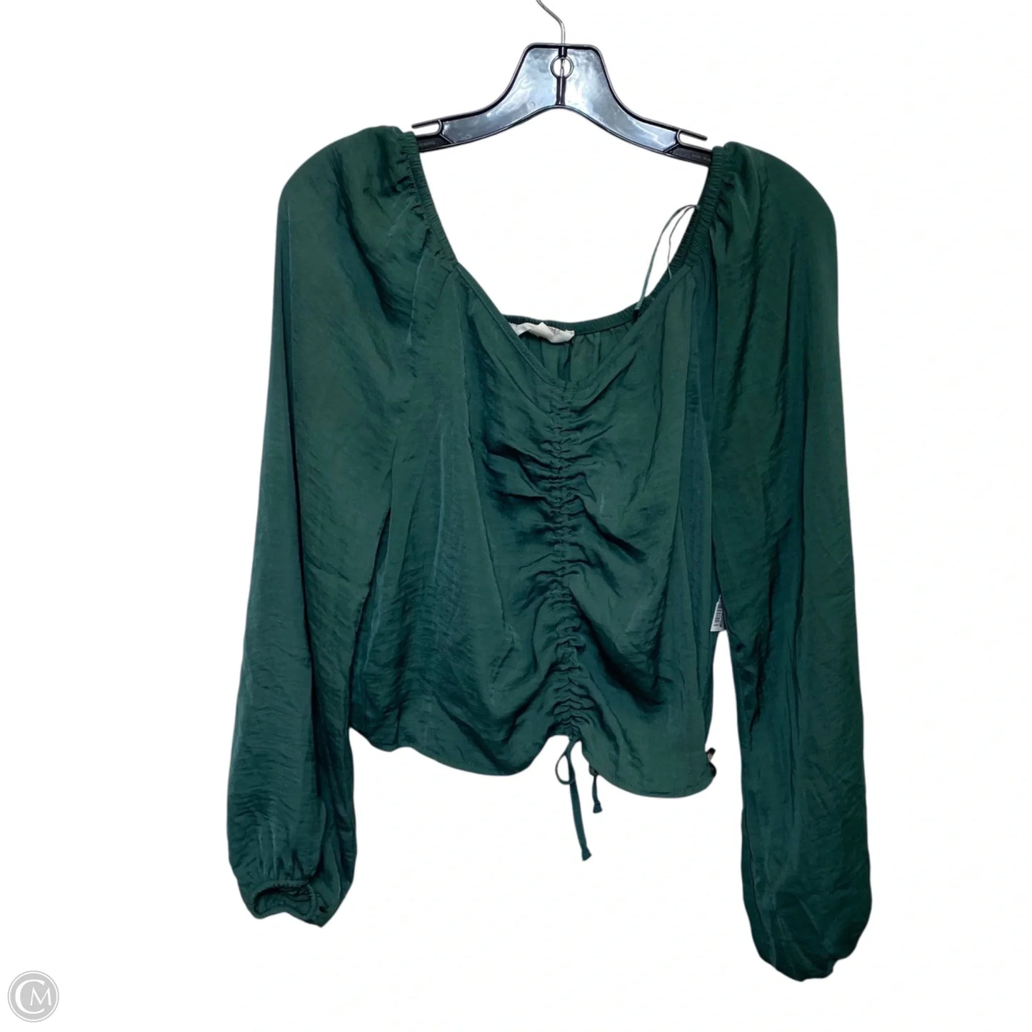 Blouse Long Sleeve By Pink Rose In Green, Size: L
