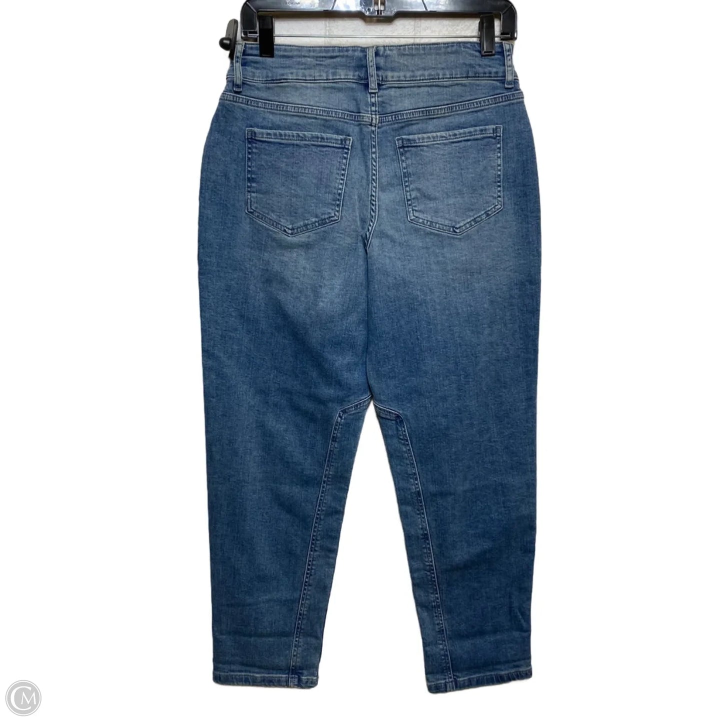 Jeans Straight By Logo In Blue Denim, Size: 4p