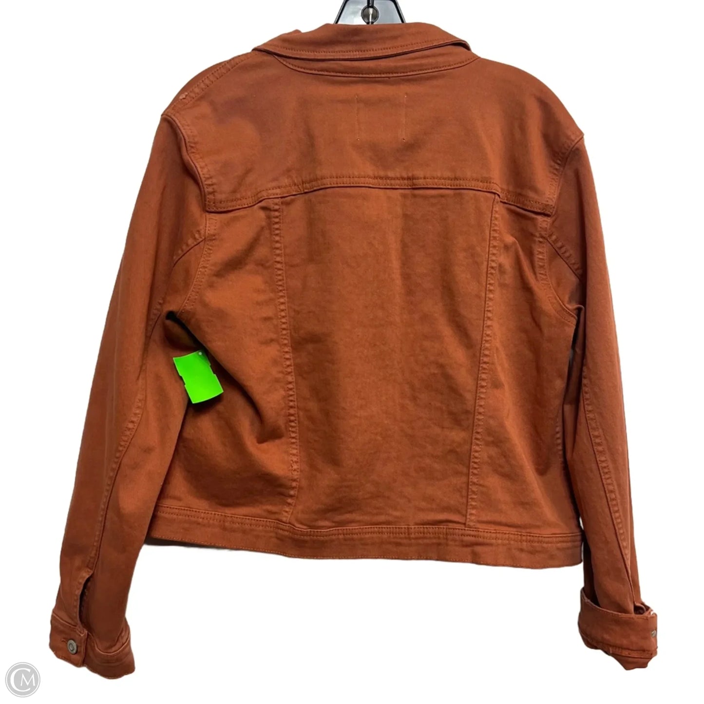 Jacket Denim By Kensie In Orange Denim, Size: L