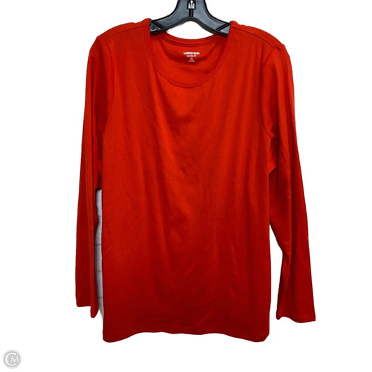 Top Long Sleeve Basic By Lands End In Orange, Size: 1x