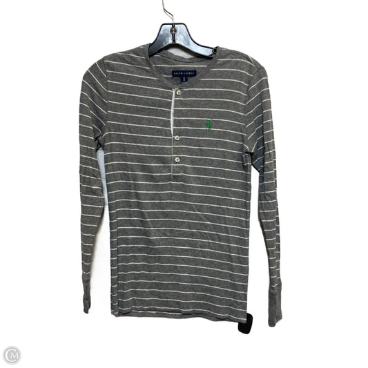 Top Long Sleeve By Ralph Lauren In Grey, Size: M