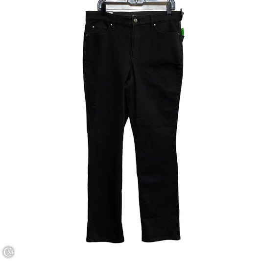 Jeans Straight By Kim Rogers In Black Denim, Size: 12