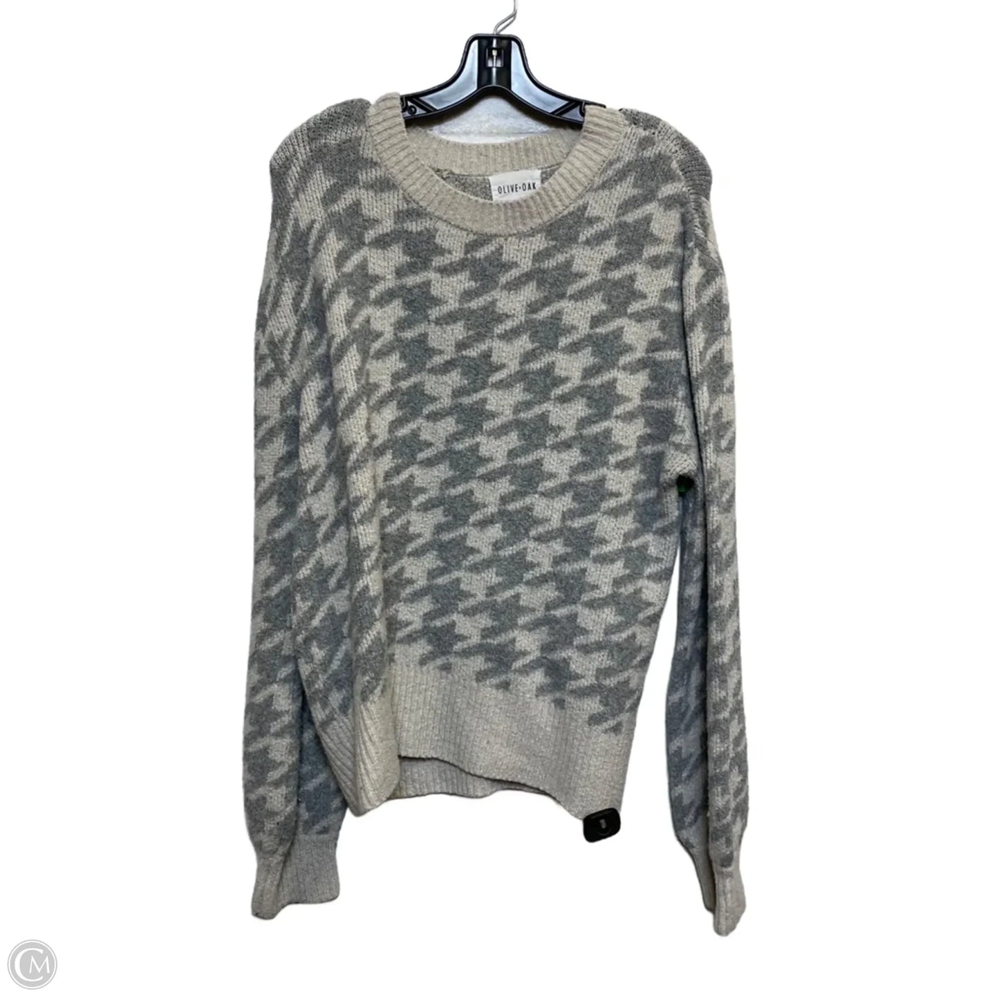 Sweater By Olive And Oak In Cream & Grey, Size: L