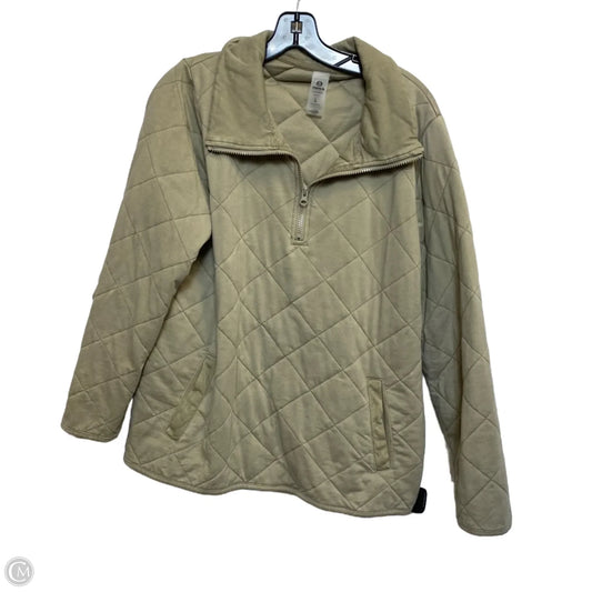 Athletic Sweatshirt Collar By Mono B In Tan, Size: L