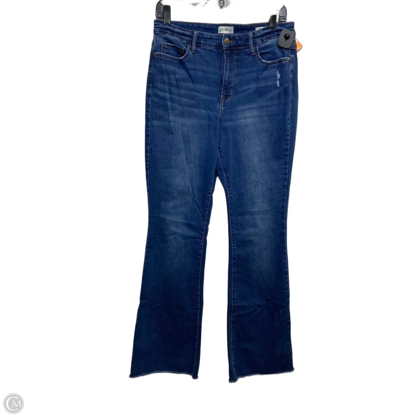 Jeans Flared By Wonderly In Blue Denim, Size: 8